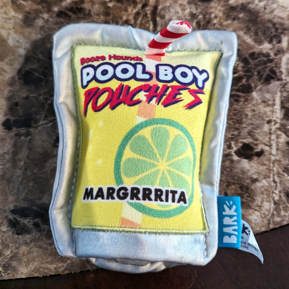 10/$10 Bark Box Pool Boy Pouches Small Plush Squeaker Dog Toy